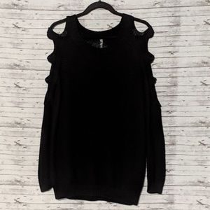 Sexy Jeans Couture SZ:S Chunky Knit Sweater Black